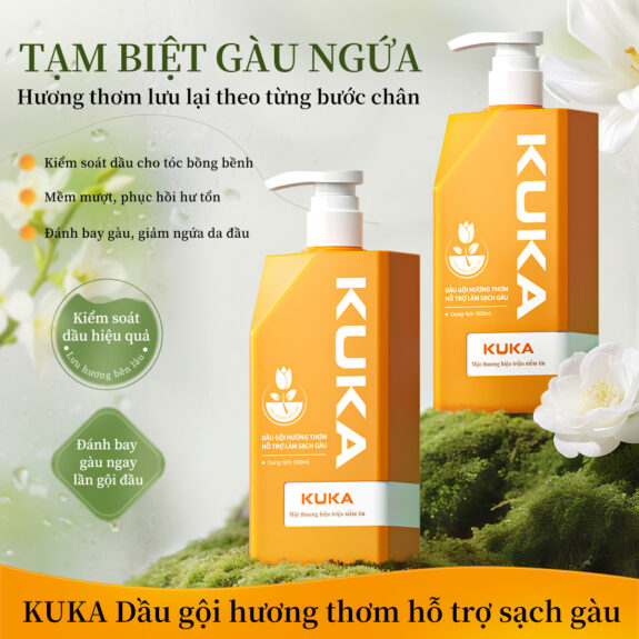 KUKA Dầu gội sạch gàu, lưu hương, 500ml