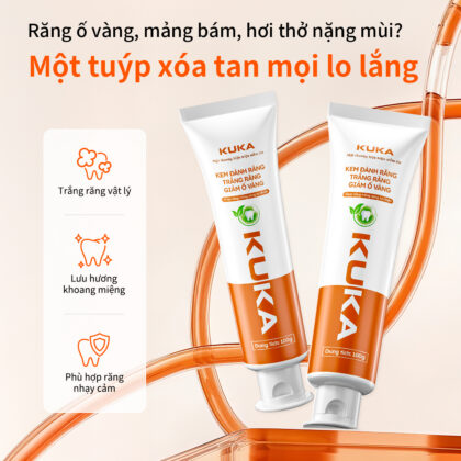 KUKA Kem Đánh Răng Trắng Răng Giảm Ố Vàng, 100g